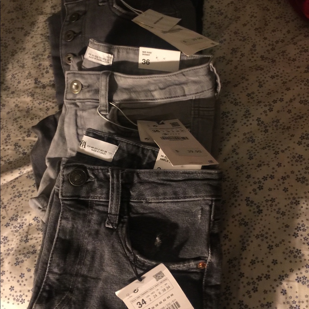 4 zara jeans for 12 years old gurls